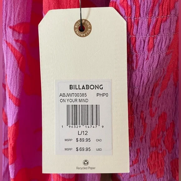 NWT Billabong on Your Mind Woven top - Picture 9 of 9